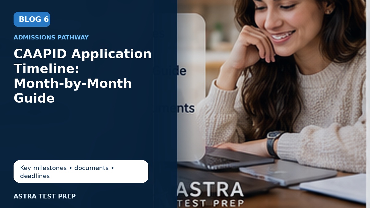 International dentist planning her CAAPID application timeline on a laptop